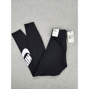Nike Pants Womens XS Black Tight Leggings High Waisted Logo Swoosh Running Pants